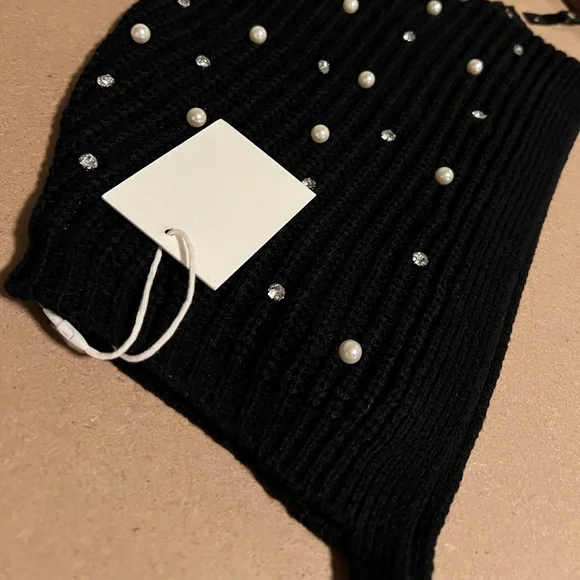 Anthropologie Black Pearl-Embellished Hat - Picture 9 of 16